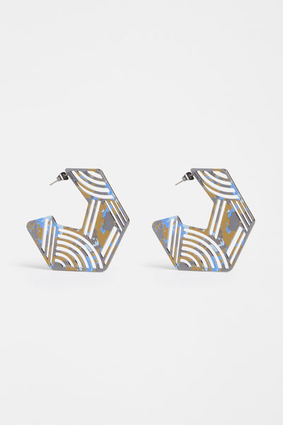 AZENN HOOP EARRING - GUNMETAL | Elk The Label