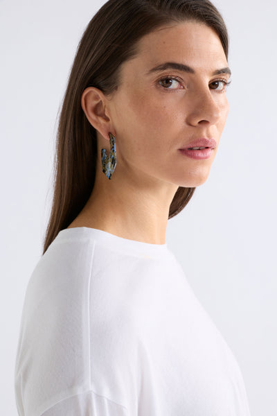 AZENN HOOP EARRING - GUNMETAL | Elk The Label