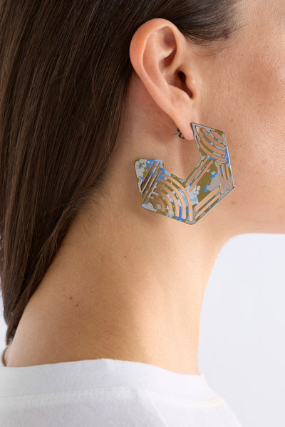 AZENN HOOP EARRING - GUNMETAL | Elk The Label