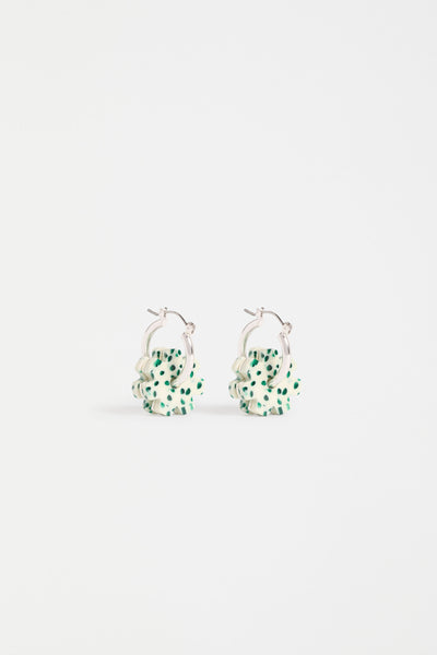 FLAKKRIN HOOP EARRING - GREEN SPECKLE | Elk The Label
