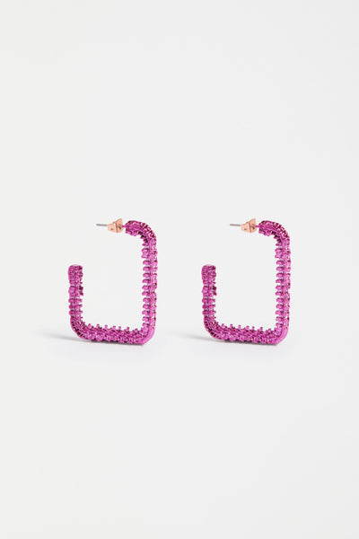 HIVA LARGE HOOP EARRING - FUCHSIA | Elk The Label