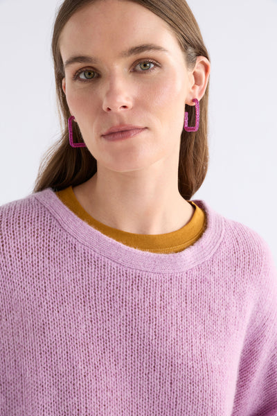 HIVA LARGE HOOP EARRING - FUCHSIA | Elk The Label