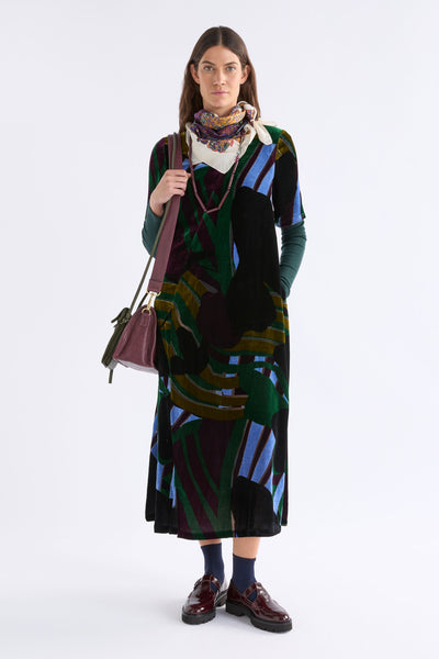 REIHEN DRESS - STRIBE BURNOUT | Elk The Label
