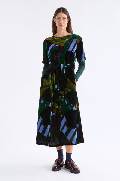 REIHEN DRESS - STRIBE BURNOUT | Elk The Label
