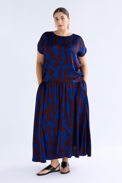 BESA SKIRT - VARR PRINT / SHIRAZ | Elk The Label