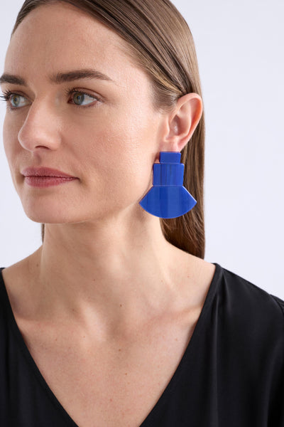 HELSIN DROP EARRING - COBALT | Elk The Label