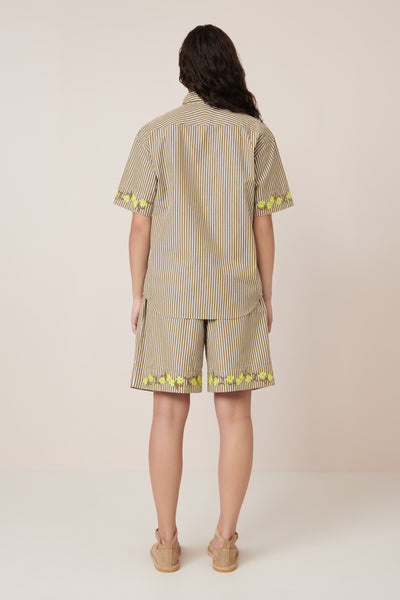 Wildflower Shirt - Treetop Stripe | Kowtow