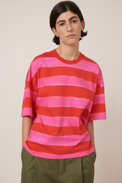 Oversized Boxy Tee - Painted Stripe | Kowtow