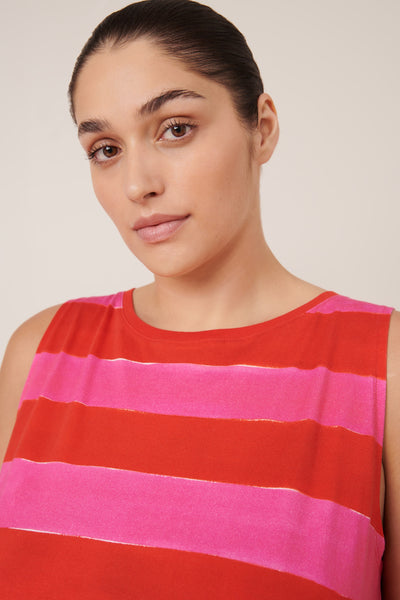 Tank Swing Dress - Painted Stripe | Kowtow