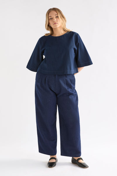 Dennem Top - Dark Blue Rinse | Elk The Label