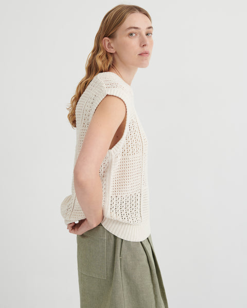VERSE TOP - Ecru | Kowtow