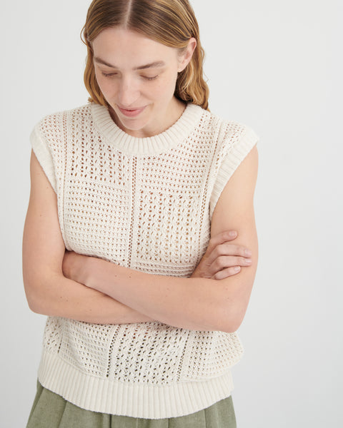VERSE TOP - Ecru | Kowtow