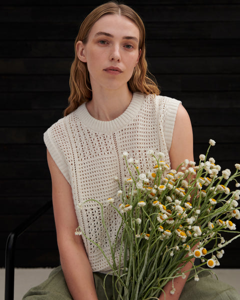VERSE TOP - Ecru | Kowtow