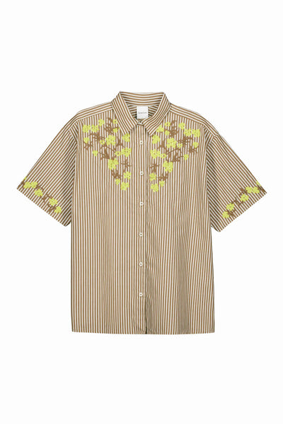 Wildflower Shirt - Treetop Stripe | Kowtow