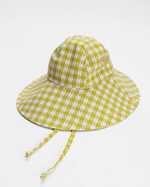 Baggu | Soft Sun Hat | Pink Pistachio Pixel Gingham