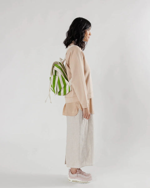 Baggu | Drawstring Backpack | Green Awning