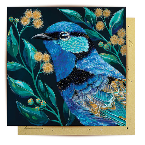 Clancy Fairy Wren Card | La La Land