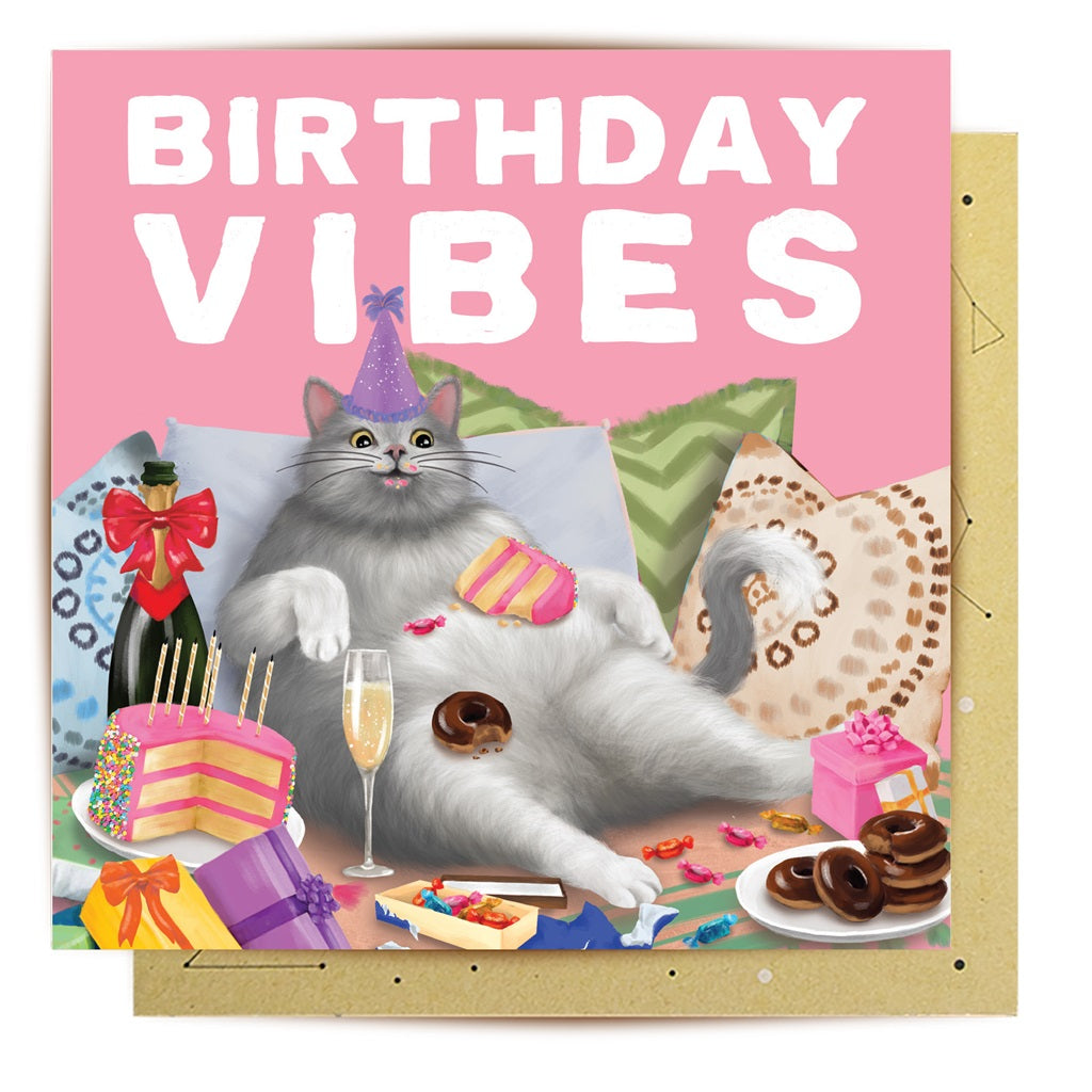 Birthday Vibes Cat Card | La La Land