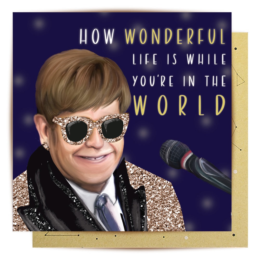 Wonderful Elton Greeting Card | La La Land
