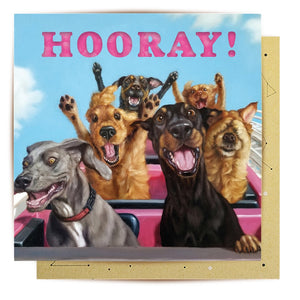 Rollercoaster Dogs Greeting Card | La La Land