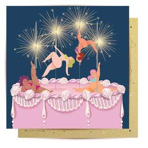 Pole Dancer Cake Greeting Card | La La Land