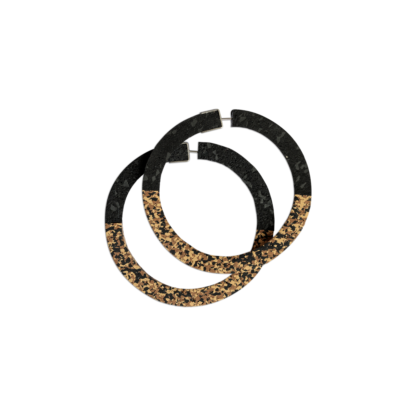 Two Tone Hoops | Champ Co | Black & Sand Speckle
