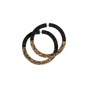 Two Tone Hoops | Champ Co | Black & Sand Speckle