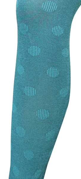 Cirque Cotton Tights - Teal | Tightology