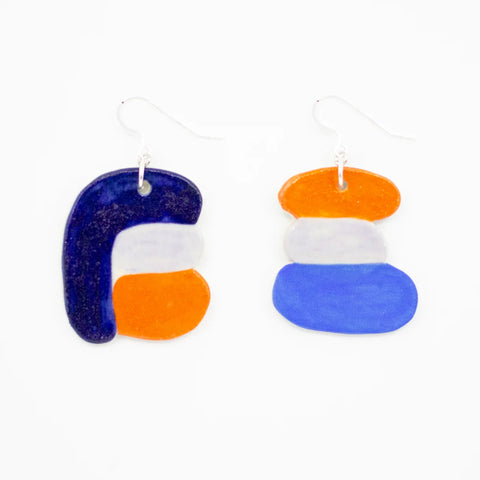 Molecule Drop Earrings | Shuh | Blue/Orange