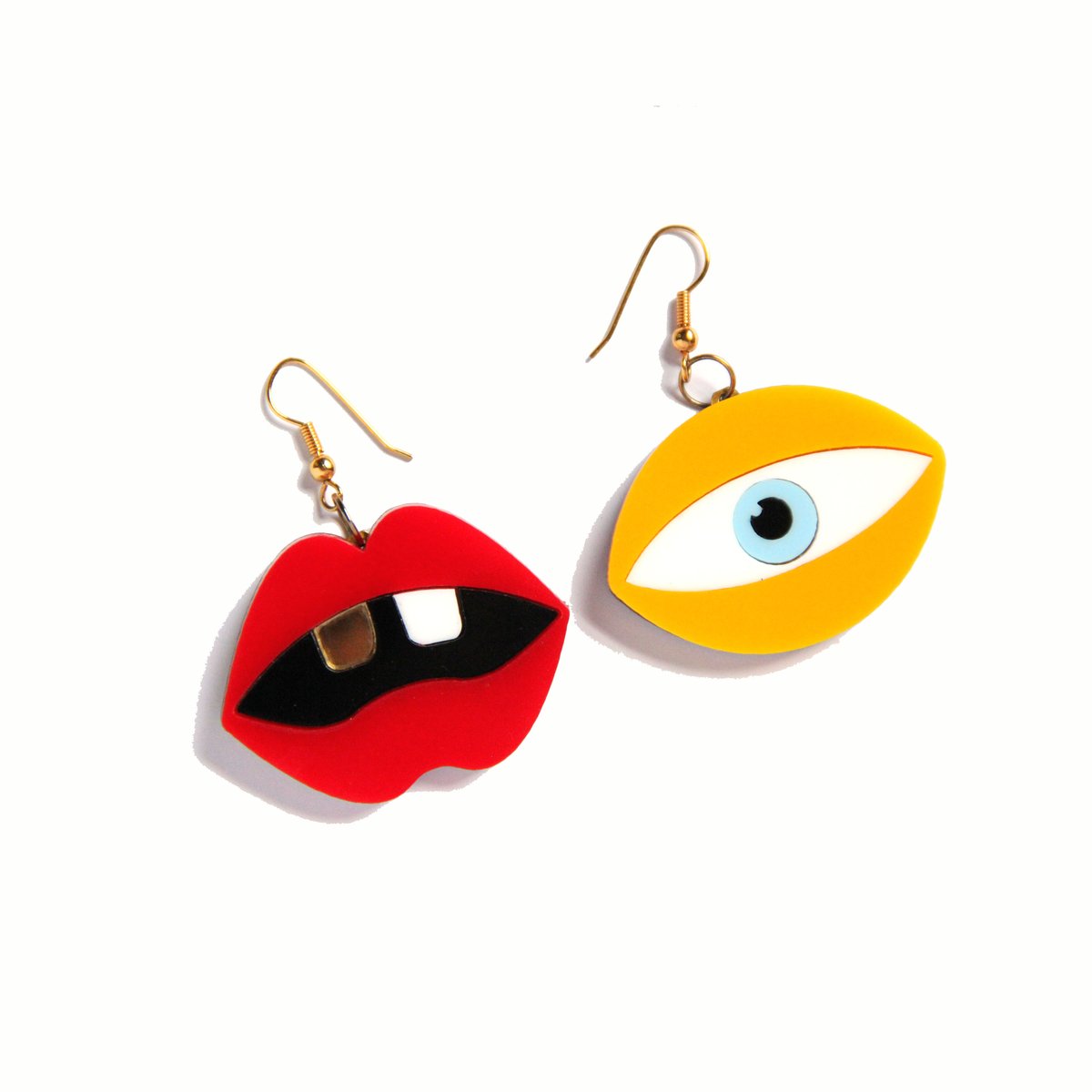 Seeing Double Earring | Stof Studios | Red/Yellow