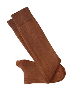 Long Rib Wool Socks | Tightology | Paprika