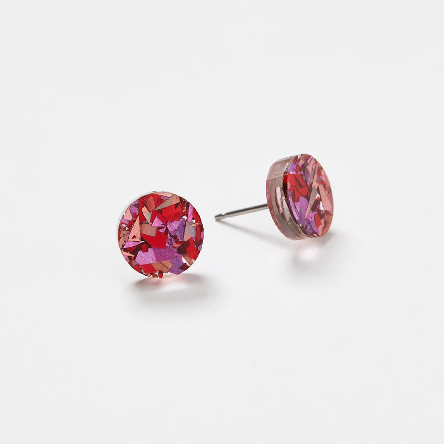 Mini Circle Stud Earring | Martha Jean | Cherry