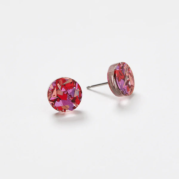 Mini Circle Stud Earring | Martha Jean | Cherry