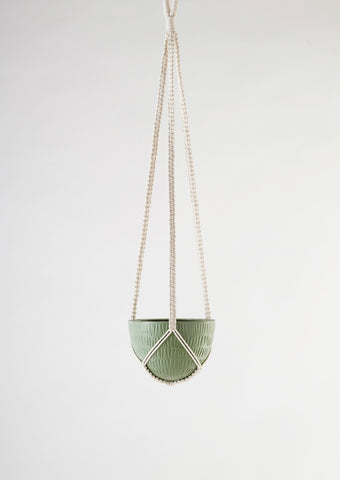 Macrame Olive Green Hanging |Small | Angus & Celeste