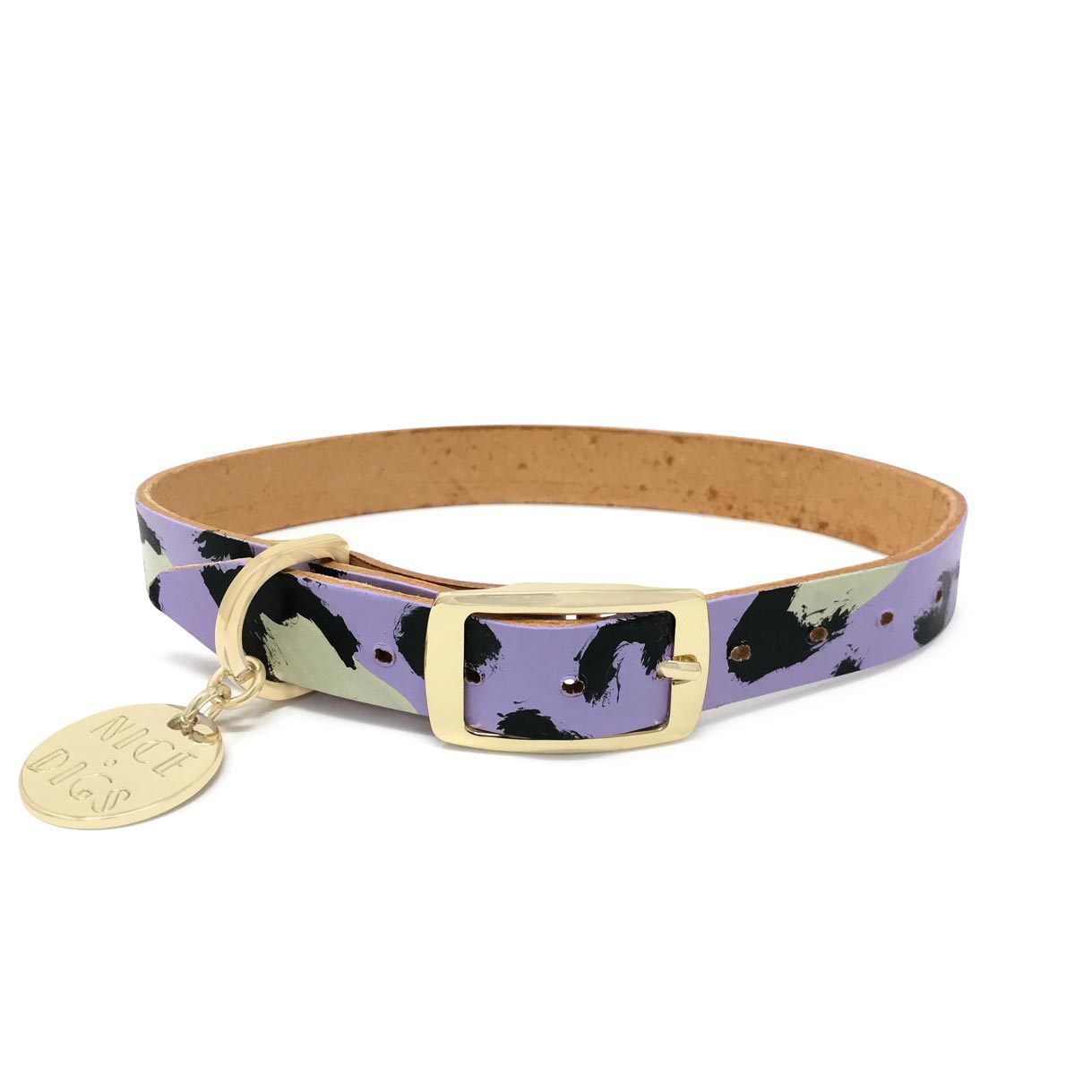 Nice Digs Leather Collar | Animal Lilac