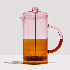 Two Tone Coffee Plunger | Pink/Amber | Fazeek