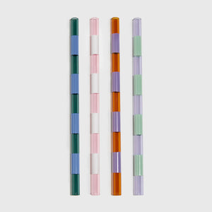 Striped Straws | 4 Pack Mixed | Fazeek