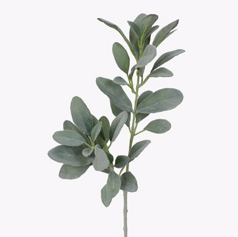 Lambs Ear Leaf Spray |Grey Green 71cm | Floral Interiors