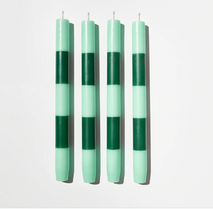 Stripe Candle Pack | Jade + Green | Fazeek