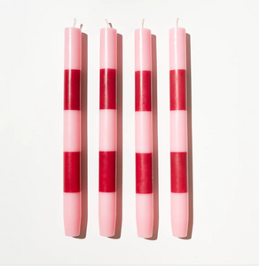 Stripe Candle Pack | Pink + Maroon | Fazeek