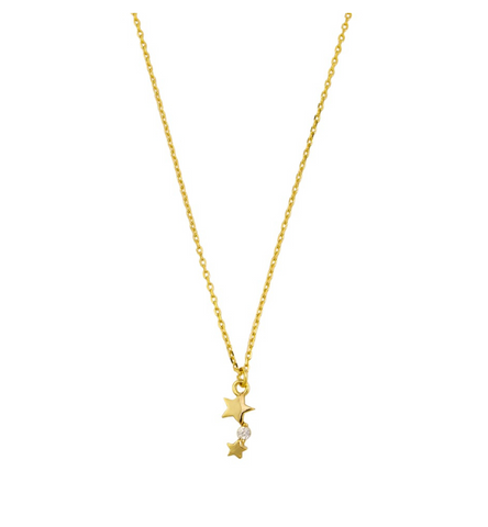 Gold Star Crystal Duo Necklace | Tiger Tree