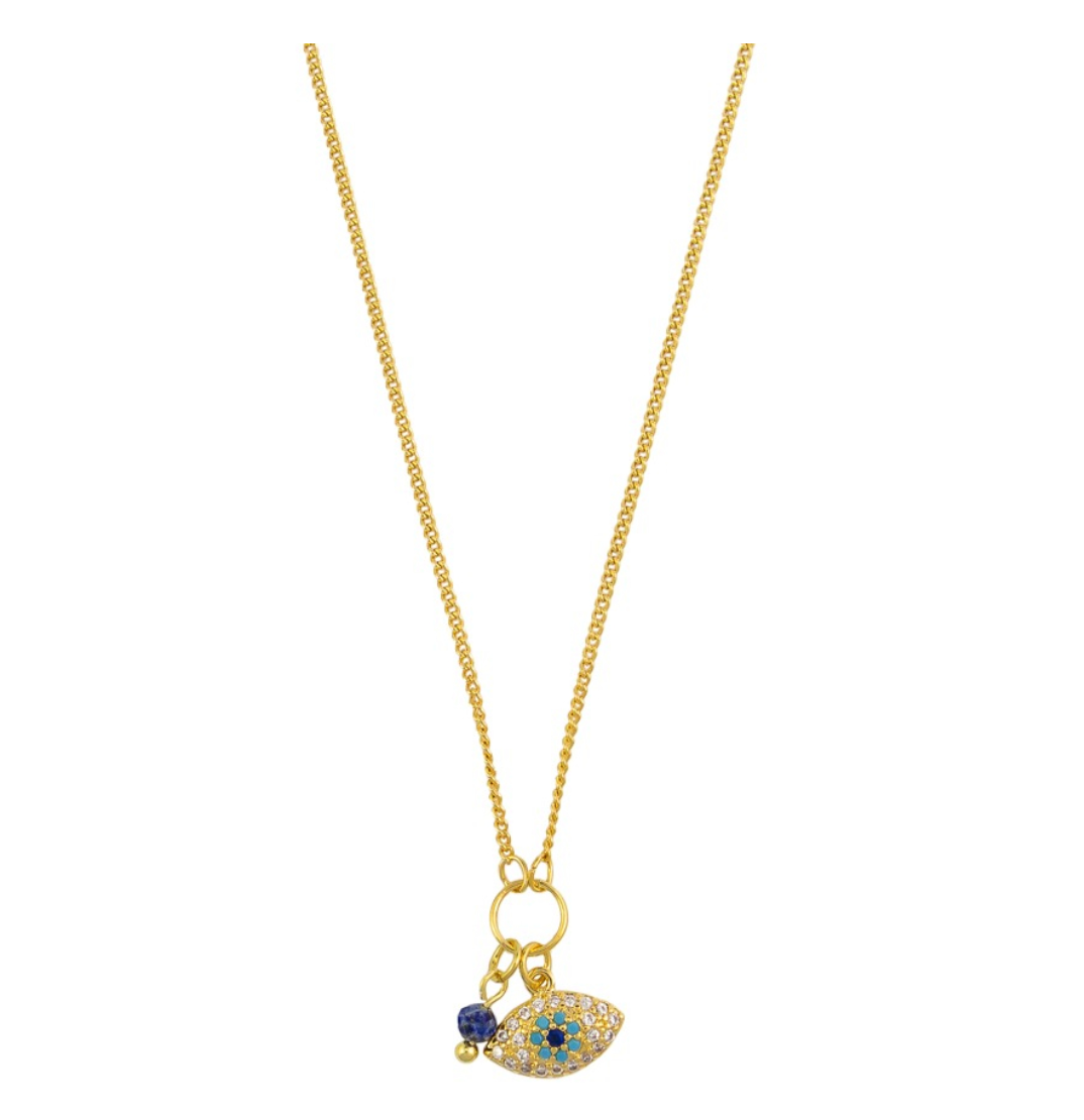 Gold Crystal Mati Necklace | Tiger Tree