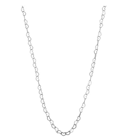 Silver Heart Link Chain Necklace | Tiger Tree