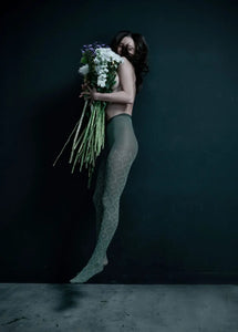 Sintra Cotton Tights - Sage | Tightology