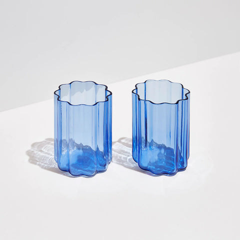 Wave Glass Set | Blue | Fazeek