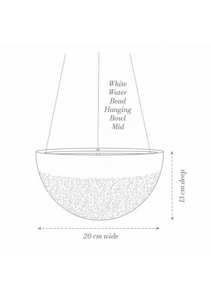 White Water Bead Hanging - Mid | Angus & Celeste