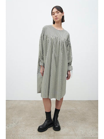 Juno Dress | Kowtow | Mini Check | FINAL SALE