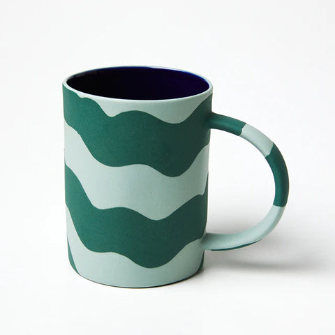 Happy Mug | Jones and Co | Green Wave